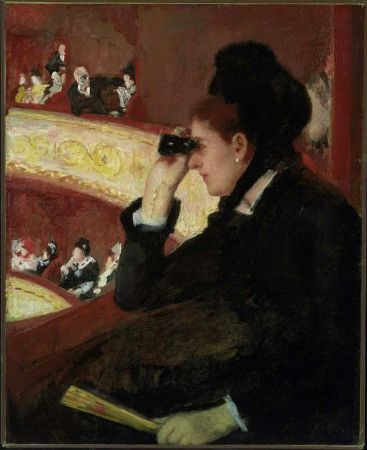 Image result for mary cassatt woman in black at the opera 1880